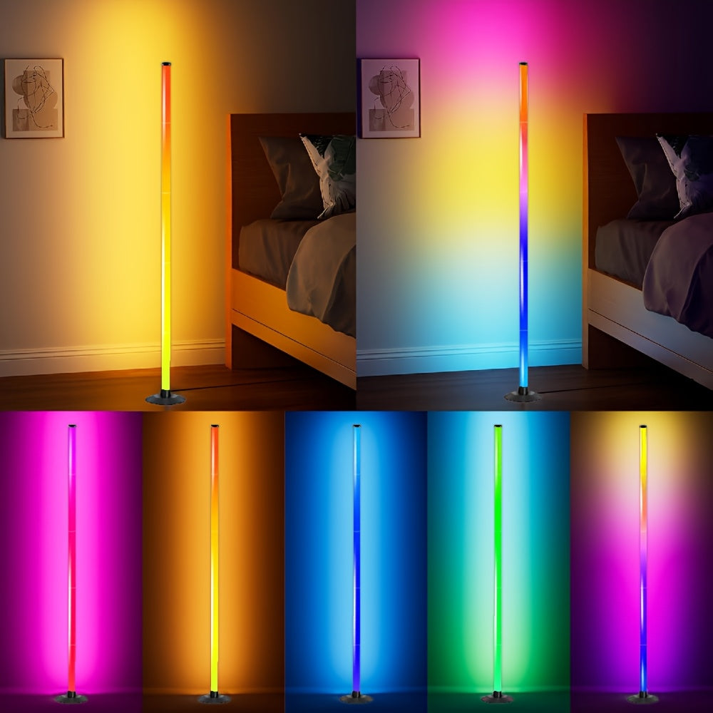 1/2pcs LED Floor Lamp RGBICB Emotion Atmosphere Light Modern Minimalist Style Backlight APP/Remote Control Dual Control | Home Office Lighting Bedside Decorative, Gaming Study Room Decoration Holiday Birthday Gift Halloween C