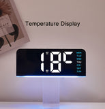 Innovative LED Digital Alarm Clock with Atmosphere Light & Date Display - USB Powered, Adjustable Brightness, Flat Crown Shape, Multi-Functional Home Decor Cloc