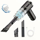 Newly Upgraded Model, Portable Cordless Handheld Vacuum Cleaner, Cyclone Suction Cordless Vacuum Cleaner, Large Suction USB Fast Charging with Seam Brush Computer Cleaning Head Multi-purpose. Suitable for Car/office/home, Lab