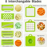 16-In-1 Kitchen Tool For Preparing Salads, Fruits, And Vegetables, Including A Peeler, Cutter, Slicer, Dicer, And Chopper