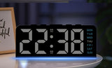 Innovative LED Digital Alarm Clock with Atmosphere Light & Date Display - USB Powered, Adjustable Brightness, Flat Crown Shape, Multi-Functional Home Decor Cloc