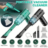 Newly Upgraded Model, Portable Cordless Handheld Vacuum Cleaner, Cyclone Suction Cordless Vacuum Cleaner, Large Suction USB Fast Charging with Seam Brush Computer Cleaning Head Multi-purpose. Suitable for Car/office/home, Lab