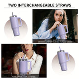 40oz BIGRD Stainless Steel Vacuum Insulated Tumbler with Double-Lid Design, Non-Slip Base, Dual Silicone Nozzles, and Handle - Leak-Proof Travel Mug for Hot & Cold Drinks, Ideal for Sports and Daily Us