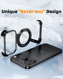 This Minimalist Phone Case Is Compatible with The Apple 17 Pro/17 Pro Max, Featuring a 360° Rotating Stand with an Aluminum Metal Frameless Design And Z-Shaped Bumper, Offering Shockproof Protection (Available in Black And T