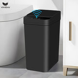 Smart Trash Can, Small Bin with Lid for Home Use, 10L Capacity, Suitable for Bedroom, Bathroom, Office, Living Room, Battery-Free, Smart Sensor Trash Bin, Electric Suction Automatic Waste Bin for Bathroom and Living Room