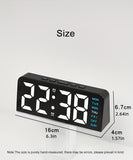 Innovative LED Digital Alarm Clock with Atmosphere Light & Date Display - USB Powered, Adjustable Brightness, Flat Crown Shape, Multi-Functional Home Decor Cloc