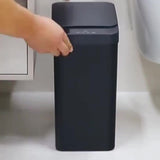 Smart Trash Can, Small Bin with Lid for Home Use, 10L Capacity, Suitable for Bedroom, Bathroom, Office, Living Room, Battery-Free, Smart Sensor Trash Bin, Electric Suction Automatic Waste Bin for Bathroom and Living Room