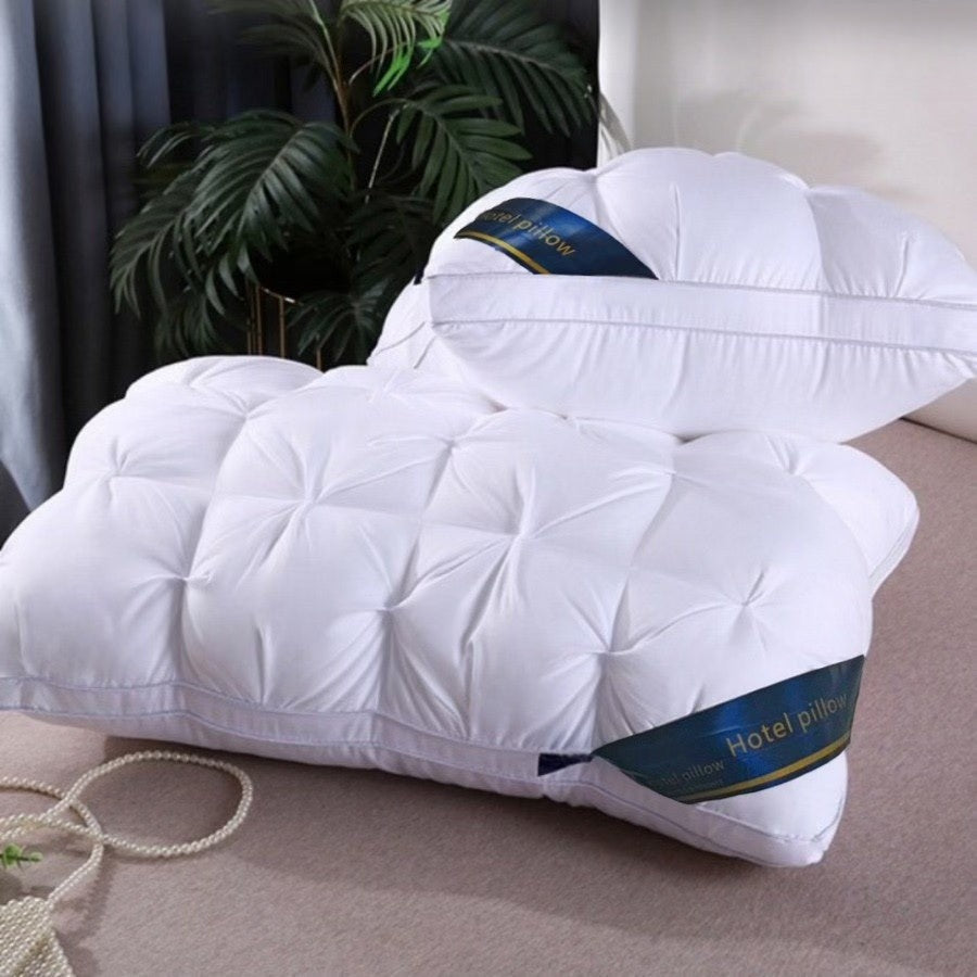 2025 NEW 1/2 Pack Hotel Quality Pillows, Supportive Filled Pillows, Sleep Pillows, Five-star Hotel Pillow Hotel Water-washed Home Adult Bed Pillow Core Dormitory Cervical Spine Fiber Pillow Core - Neck Support, Non-Collapse H