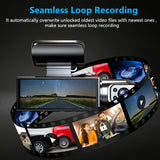 Dual Lens Car Dash Cam with Front & Cabin View, 1080P HD Front & 720P HD Rear, Night Vision, Loop Recording, G-Sensor, Motion Detection, 64GB Memory Card Option, Rechargeable Battery, Adhesive Mount for Universal Vehicle Comp