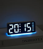 Innovative LED Digital Alarm Clock with Atmosphere Light & Date Display - USB Powered, Adjustable Brightness, Flat Crown Shape, Multi-Functional Home Decor Cloc