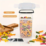 84/48-Pack (42/24 Containers And 42/24 Lids) Storage Boxes with Airtight Lids for Cereal Powder, Coffee Beans, And Corn Flakes, with Capacities of 2.8L, 2.4L, 2.0L, 1.6L, 1.4L, 1.2L, 0.8L, And 0.5L