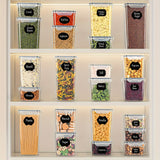 84/48-Pack (42/24 Containers And 42/24 Lids) Storage Boxes with Airtight Lids for Cereal Powder, Coffee Beans, And Corn Flakes, with Capacities of 2.8L, 2.4L, 2.0L, 1.6L, 1.4L, 1.2L, 0.8L, And 0.5L