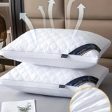 1/2/4pcs 3D Luxury Hotel Pillow Set - Deep Sleeping Massage Pillow Core, Moisture-Absorbing Breathable Polyester Bedding for Bedroom, Living Room