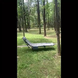 5-Way Adjustable Folding Camp Bed with Pillow & Mattress - Heavy-Duty Portable Outdoor Bed with Sturdy Frame, Manual Recliner Mechanism & Solid Backrest for Indoor/Outdoor Use, Camping, Beach, Garden, Balcony - Space-Saving D