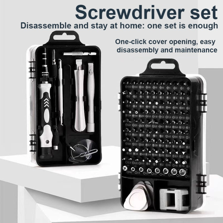 115-in-1 Screwdriver Set Precision, Metal, Magnetic, Manual Use Without Electricity, for Mobile Phones, Cameras, Clocks, Disassembly and Repair, Home Maintenance | Versatile Tool Kit | Durable Screwdriver Set