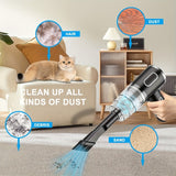 Newly Upgraded Model, Portable Cordless Handheld Vacuum Cleaner, Cyclone Suction Cordless Vacuum Cleaner, Large Suction USB Fast Charging with Seam Brush Computer Cleaning Head Multi-purpose. Suitable for Car/office/home, Lab