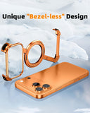 This Minimalist Phone Case Is Compatible with The Apple 17 Pro/17 Pro Max, Featuring a 360° Rotating Stand with an Aluminum Metal Frameless Design And Z-Shaped Bumper, Offering Shockproof Protection (Available in Black And T