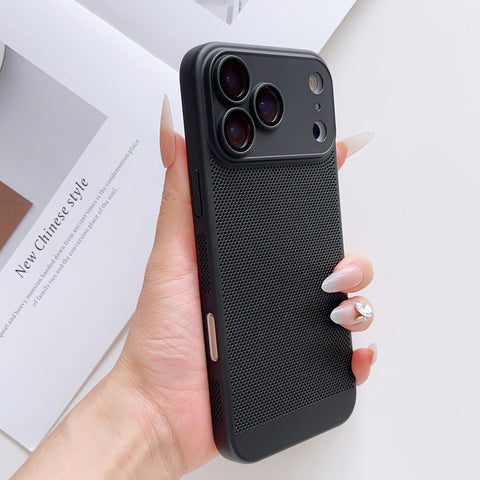 Hollow Ventilation Mesh Phone Case, Compatible with Apple iPhone 17 Pro Max & iPhone 17 Pro – Sleek Business Style Premium Protective Cover, Mobile Accessory, Phone, Stylish, Modern Phone Shell, Highquality Material, Durabl