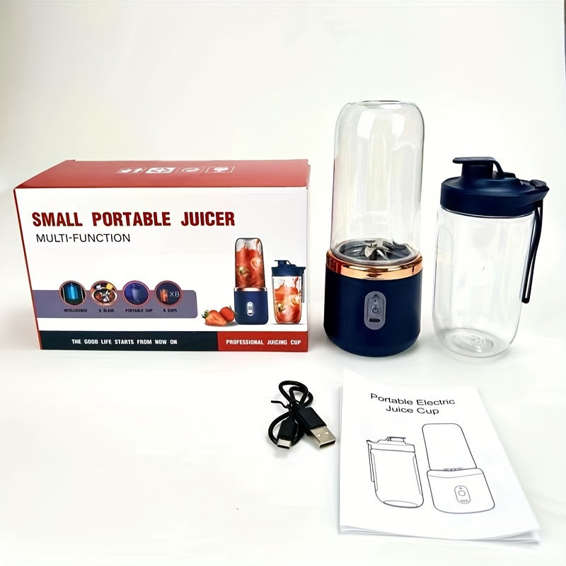 Portable 2-in-1 Blender and Juicer | 6 Blades, USB Rechargeable, Dual Cups - Perfect for Smoothies, Milkshakes & Iced Drinks - Ideal Gift for Valentine's Day, Thanksgiving, Halloween/Christmas, Mother’s Day