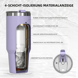 40oz BIGRD Stainless Steel Vacuum Insulated Tumbler with Double-Lid Design, Non-Slip Base, Dual Silicone Nozzles, and Handle - Leak-Proof Travel Mug for Hot & Cold Drinks, Ideal for Sports and Daily Us