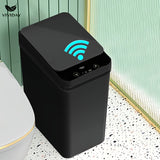 Smart Trash Can, Small Bin with Lid for Home Use, 10L Capacity, Suitable for Bedroom, Bathroom, Office, Living Room, Battery-Free, Smart Sensor Trash Bin, Electric Suction Automatic Waste Bin for Bathroom and Living Room