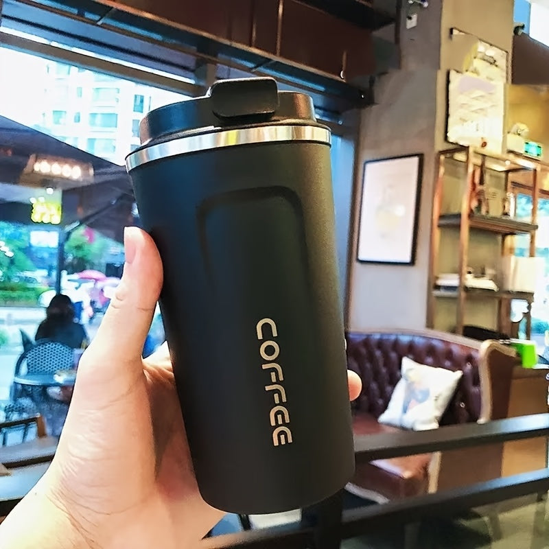 Vacuum Insulated Coffee Travel Mug, Leakproof Double-Layer Stainless Steel Reusable Insulated with Matte Finish - Keeps Hot/Cold Drinks for Hours, High-Quality Gift for Coffee & Tea Lovers, Durable Beverage Container, Essenti