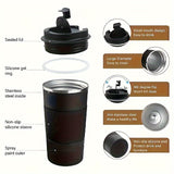 Stainless Steel Vacuum Insulated Travel Mug, Leak-Proof Design, Double-Walled with Lid, Portable Thermal Sports Water Bottle, Suitable for Fitness, Car Use, Essential for Christmas and Halloween