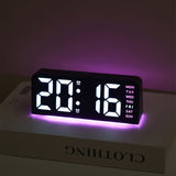 Innovative LED Digital Alarm Clock with Atmosphere Light & Date Display - USB Powered, Adjustable Brightness, Flat Crown Shape, Multi-Functional Home Decor Cloc