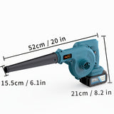 Cordless Blade Blower, Powerful Electric Blower, with Battery And Charger, Portable Brushless Design, Suitable for Lawn, Yard, Road And Car Cleaning, Portable Blade Blower