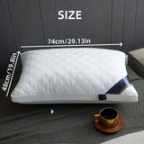 1/2/4pcs 3D Luxury Hotel Pillow Set - Deep Sleeping Massage Pillow Core, Moisture-Absorbing Breathable Polyester Bedding for Bedroom, Living Room
