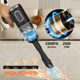Newly Upgraded Model, Portable Cordless Handheld Vacuum Cleaner, Cyclone Suction Cordless Vacuum Cleaner, Large Suction USB Fast Charging with Seam Brush Computer Cleaning Head Multi-purpose. Suitable for Car/office/home, Lab