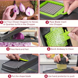 16-In-1 Kitchen Tool For Preparing Salads, Fruits, And Vegetables, Including A Peeler, Cutter, Slicer, Dicer, And Chopper