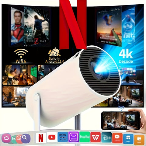 F300, 4K video analysis 3D Ultra HD Projector, Portable, Rotatable, Native 1280*720P, Ideal for Home Cinema, Office, British standard plug, Game Projection, Party projection, Festival Projection.