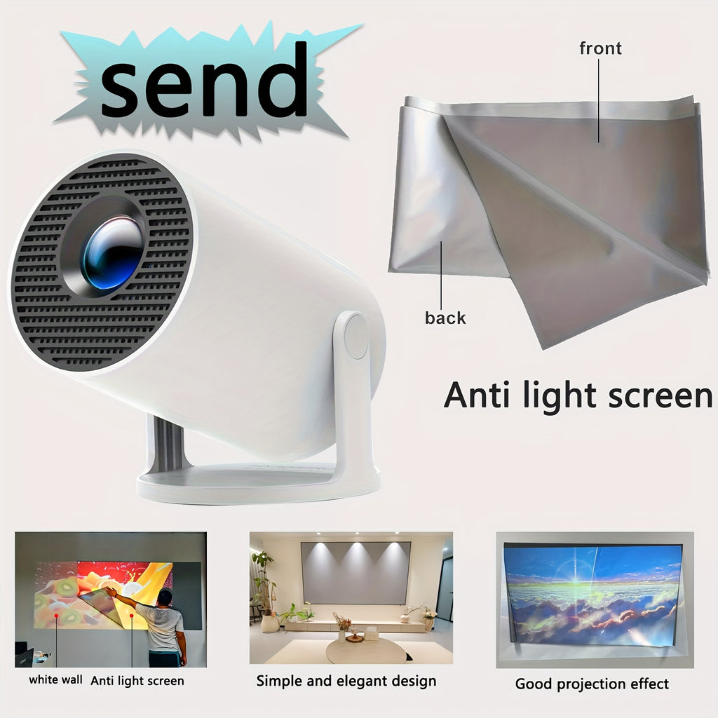 F300, 4K video analysis 3D Ultra HD Projector, Portable, Rotatable, Native 1280*720P, Ideal for Home Cinema, Office, British standard plug, Game Projection, Party projection, Festival Projection.