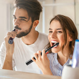 SEJOY Sonic Electric Toothbrush Rechargeable Electric Toothbrush, Deep Cleaning with 3 Modes, 6 Replacement Brush Heads, Portable, Suitable for Travel, Dormitory, Gift, Black, Pink, Blue, Purple, Gift for Parents, Couples