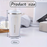 Vacuum Insulated Coffee Travel Mug, Leakproof Double-Layer Stainless Steel Reusable Insulated with Matte Finish - Keeps Hot/Cold Drinks for Hours, High-Quality Gift for Coffee & Tea Lovers, Durable Beverage Container, Essenti