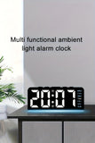Innovative LED Digital Alarm Clock with Atmosphere Light & Date Display - USB Powered, Adjustable Brightness, Flat Crown Shape, Multi-Functional Home Decor Cloc