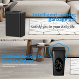 Smart Trash Can, Small Bin with Lid for Home Use, 10L Capacity, Suitable for Bedroom, Bathroom, Office, Living Room, Battery-Free, Smart Sensor Trash Bin, Electric Suction Automatic Waste Bin for Bathroom and Living Room