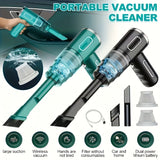 Newly Upgraded Model, Portable Cordless Handheld Vacuum Cleaner, Cyclone Suction Cordless Vacuum Cleaner, Large Suction USB Fast Charging with Seam Brush Computer Cleaning Head Multi-purpose. Suitable for Car/office/home, Lab