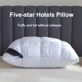 1/2/4pcs 3D Luxury Hotel Pillow Set - Deep Sleeping Massage Pillow Core, Moisture-Absorbing Breathable Polyester Bedding for Bedroom, Living Room