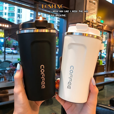 Vacuum Insulated Coffee Travel Mug, Leakproof Double-Layer Stainless Steel Reusable Insulated with Matte Finish - Keeps Hot/Cold Drinks for Hours, High-Quality Gift for Coffee & Tea Lovers, Durable Beverage Container, Essenti
