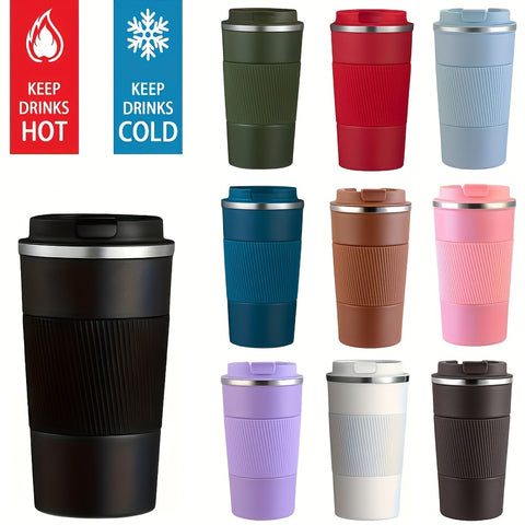Stainless Steel Vacuum Insulated Travel Mug, Leak-Proof Design, Double-Walled with Lid, Portable Thermal Sports Water Bottle, Suitable for Fitness, Car Use, Essential for Christmas and Halloween
