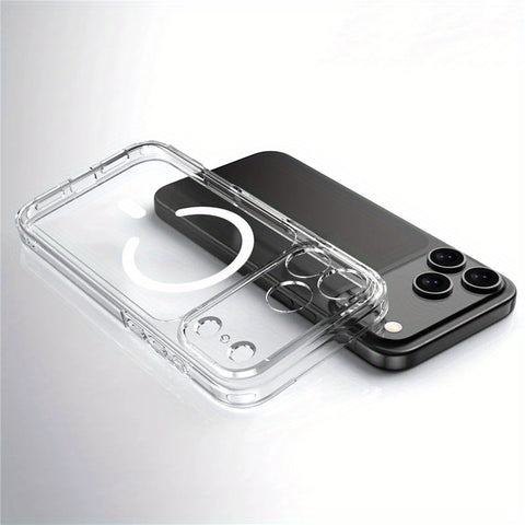 Magnetic Case for iPhone 17 Pro Cases Shockproof Cover for iPhone 17 16 15 14 13 Pro Air 17pro max, Phone Protection, Compatible, Modern Phone Accessory, Minimalist Design, Premium Finish, Durable Case, Protective Cover, Shoc