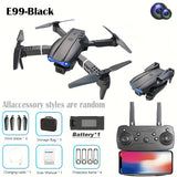 Popular E99 Pro Folding Drone with Altitude Hold for Stable Flight, Easy to Operate, Suitable for Beginners and Aerial Photography Enthusiasts, Features Wi-Fi Function, Optical Flow Hovering, Indoor/Outdoor Foldable Drone, Vi