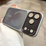 With Camera Control Butoon Case for iPhone 16 17 Pro Max Magsafe Case for iPhone 17 Air 16 Plus Business Slim Matte Armor Cover