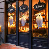 Halloween Hanging Ghosts Light Up Warm LED Light Indoor Outdoor Front Porch Yard Scary Cute Halloween Ghost Decor Gifts