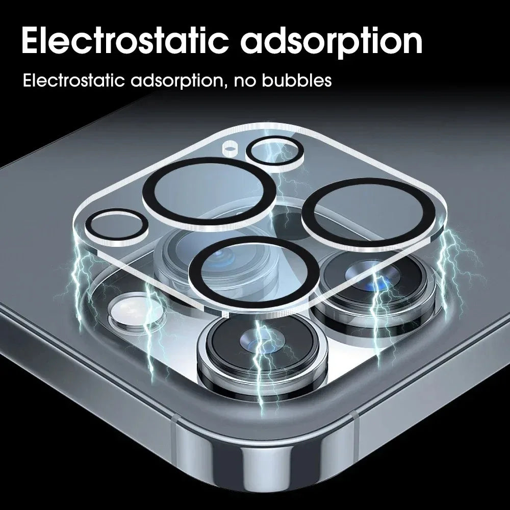 1-5 pieces tempered glass for iPhone 17 16 15 14 13 Pro Max Plus Mini camera lens protector black circle screen protector lens f