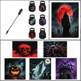 Halloween Decorations 360° Rotatable Skull Led Night Light With Interchangeable Projection Pattern Usb Powered Halloween Product