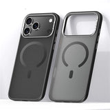 Luxury Alloy Lens Frame Matte Magsafe Case For iPhone 17 Air 17Pro 17Pro Max Translucent Hybrid Magnetic Shockproof Hard Cover