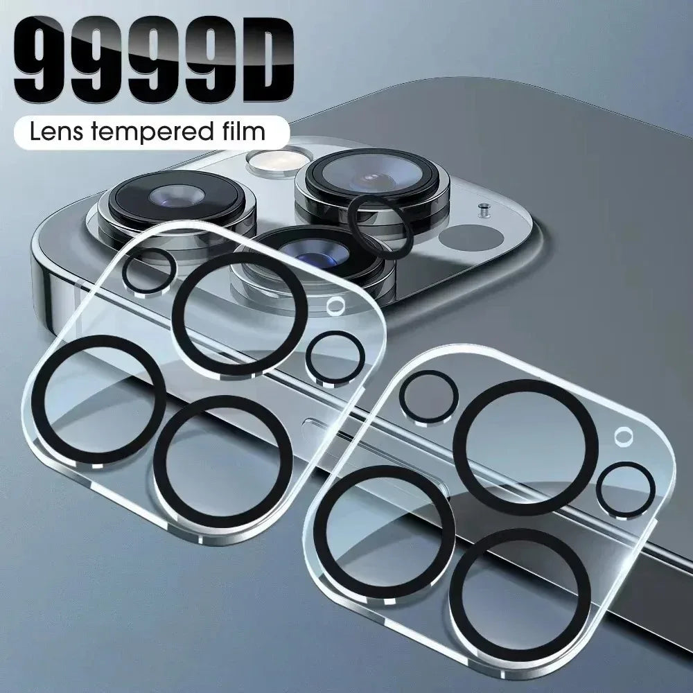 1-5 pieces tempered glass for iPhone 17 16 15 14 13 Pro Max Plus Mini camera lens protector black circle screen protector lens f